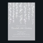 Invitación Fiesta de cumpleaños moderna del dulce dieciséis<br><div class="desc">Comience a sus hijas que el dulce dieciséis va de fiesta de la derecha con nuestra cortina hermosa de la invitación del fiesta del dulce dieciséis de las luces blancas. Nuestras cadenas elegantes y contemporáneas de las características de la invitación del fiesta del dulce 16 de luces blancas que centellean...</div>