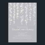 Invitación Fiesta de cumpleaños moderna del dulce dieciséis<br><div class="desc">Comience a sus hijas que el dulce dieciséis va de fiesta de la derecha con nuestra cortina hermosa de la invitación del fiesta del dulce dieciséis de las luces blancas. Nuestras cadenas elegantes y contemporáneas de las características de la invitación del fiesta del dulce 16 de luces blancas que centellean...</div>