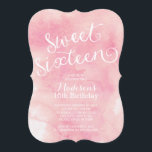Invitación Fiesta de cumpleaños moderna del dulce dieciséis<br><div class="desc">Comience a sus hijas que el dulce dieciséis va de fiesta de la derecha con nuestra acuarela hermosa y el dulce de lujo dieciséis de la escritura va de fiesta la invitación. Nuestra invitación elegante y contemporánea del fiesta del dulce 16 ofrece un sistema de la fuente moderna en los...</div>
