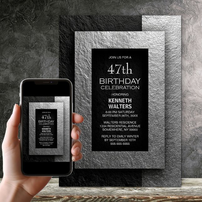 Invitación Fiesta de Cumpleaños Moderna para Cualquier Edad e (Subido por el creador)