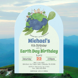 Invitación Fiesta de Cumpleaños Moderna y Linda del Día de la