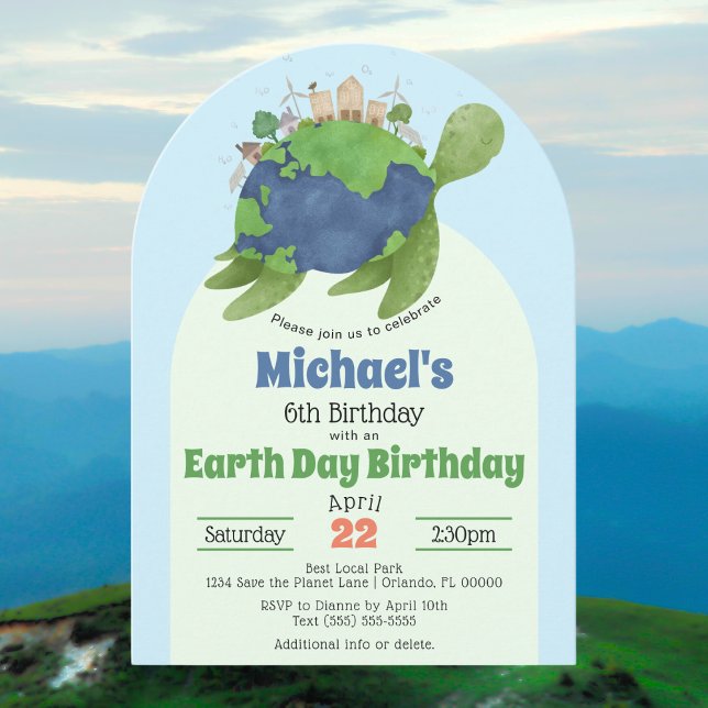 Invitación Fiesta de Cumpleaños Moderna y Linda del Día de la (Subido por el creador)