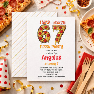 Invitación Fiesta de Cumpleaños Moderno Slice Slice Boy Seis