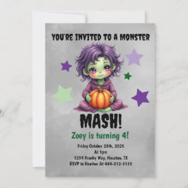 Invitación Fiesta de cumpleaños Monster Mash