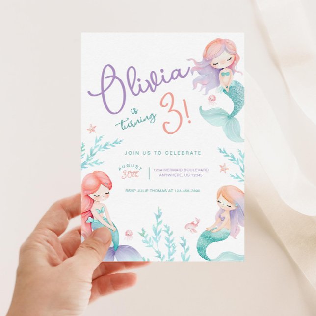 Invitación Fiesta de cumpleaños morado y Verde azulado de Sir (Subido por el creador)
