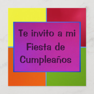 Invitación - Fiesta de Cumpleaños - multicolores