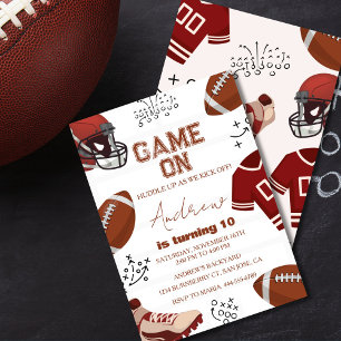 Invitación Fiesta de Cumpleaños Niño Fútbol Deportes
