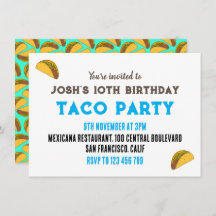 Fiesta de cumpleaños nocturno de los niños de Taco