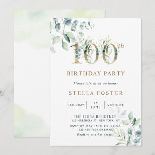 Invitación Fiesta de cumpleaños número 100 del Eucalipto de O
