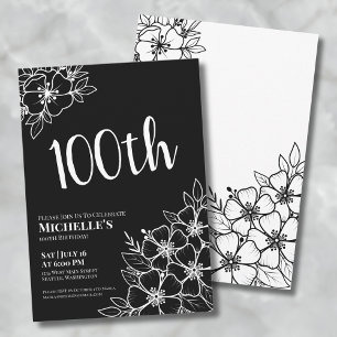 Invitación Fiesta de cumpleaños número 100 femenina