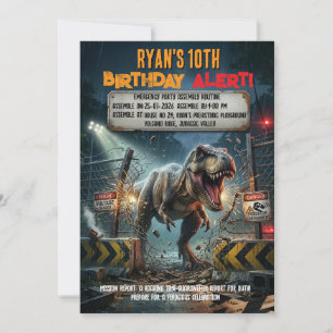 Invitación Fiesta de Cumpleaños número 10 de Aventura de T Re