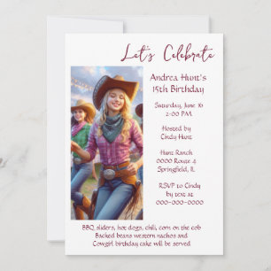 Invitación Fiesta de cumpleaños número 15 de adolescente