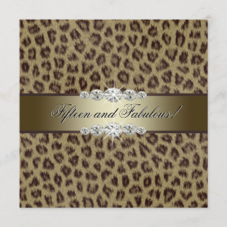 Invitación Fiesta de cumpleaños número 15 del Leopardo Dorado