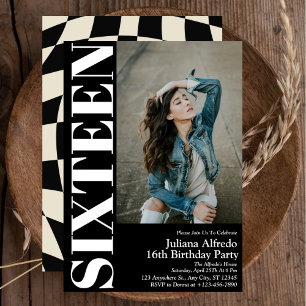 Invitación Fiesta de cumpleaños número 16 elegante Foto