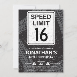 Invitación Fiesta de cumpleaños número 16 para niño