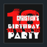 Invitación Fiesta de cumpleaños número 18 años V10<br><div class="desc">18 AÑOS. Esta invitación con su gran número y su divertida carta hace una invitación divertida para una fiesta de cumpleaños adolescente.  Puede cambiar el color del texto para un aspecto diferente.  Personalice con el nombre de su hijo y los detalles de su fiesta!</div>