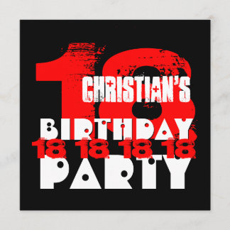 Invitación Fiesta de cumpleaños número 18 años V10