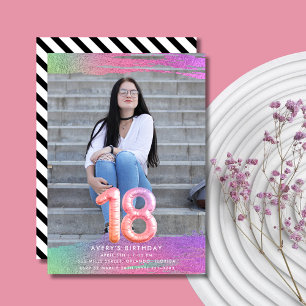 Invitación Fiesta de cumpleaños número 18 para adolescente