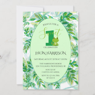 Invitación Fiesta de cumpleaños número 1 de Animal Forest