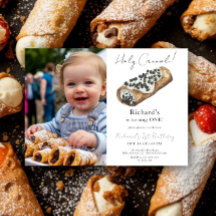 Fiesta de cumpleaños número 1 de Cannoli acuarela