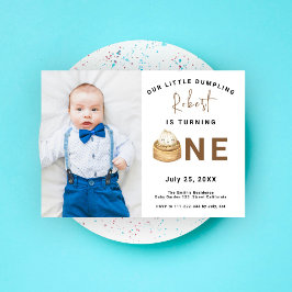 Invitación Fiesta de cumpleaños número 1 de dumpling chino
