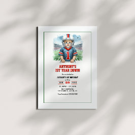 Invitación Fiesta de cumpleaños número 1 de fútbol americano 