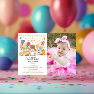 Invitación Fiesta de cumpleaños número 1 de la salvaje del bo