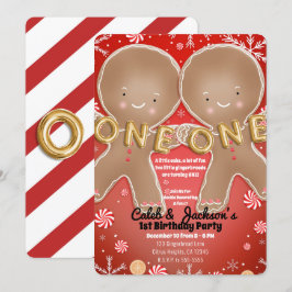 Invitación Fiesta de Cumpleaños número 1 de los Gemelos de Pa