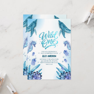 Invitación Fiesta de Cumpleaños número 1 de Niños "Salvaje Mo