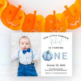 Invitación Fiesta de cumpleaños número 1 de Pumpkin Boy