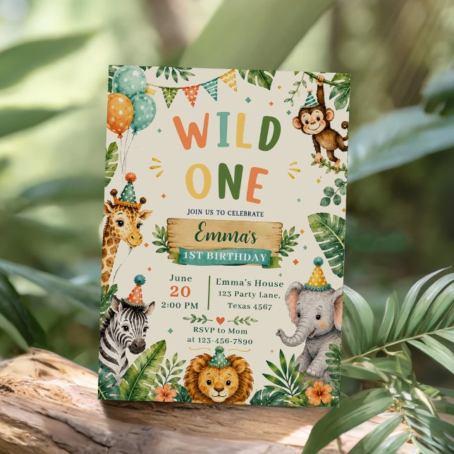 Invitación Fiesta de cumpleaños número 1 de Wild One (Subido por el creador)