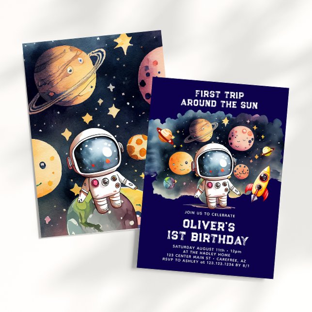 Invitación Fiesta de cumpleaños número 1 en el espacio Primer (Subido por el creador)