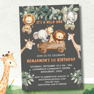 Invitación *Fiesta de Cumpleaños número 1 Salvaje y Linda Saf