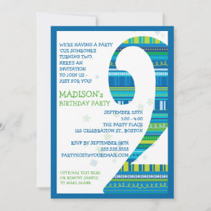 Invitación Fiesta de cumpleaños número 2