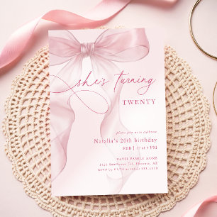 Invitación Fiesta de Cumpleaños número 20 de Chicas Elegantes