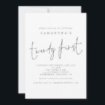 Invitación Fiesta de cumpleaños número 21 de guión<br><div class="desc">Elegante Fiesta del 21º cumpleaños de Script. El Twenty First presenta un estilo moderno de escritura a mano. Personaliza fácilmente el resto del texto a tu propia persona.</div>