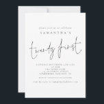 Invitación Fiesta de cumpleaños número 21 de guión<br><div class="desc">Elegante Fiesta del 21º cumpleaños de Script. El Twenty First presenta un estilo moderno de escritura a mano. Personaliza fácilmente el resto del texto a tu propia persona.</div>