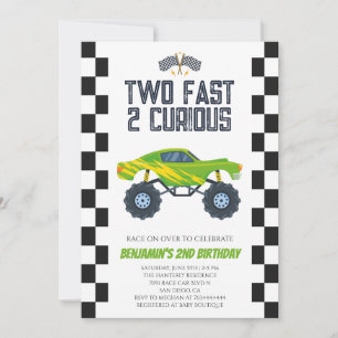 Invitación Fiesta de cumpleaños número 2 de Camión Monstruo V
