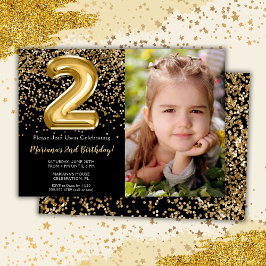 Invitación Fiesta de cumpleaños número 2 de la niña de oro ne