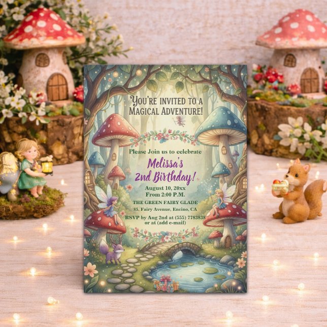 Invitación Fiesta de Cumpleaños número 2 de las Hadas del Bos (Subido por el creador)