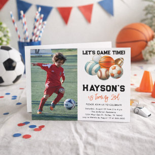 Invitación Fiesta de cumpleaños número 2 de Modern Sports Kid