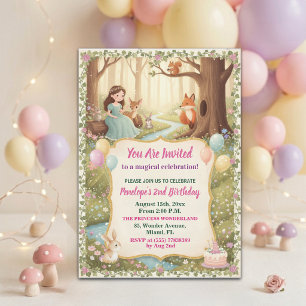 Invitación Fiesta de cumpleaños número 2 de Princesa con Anim