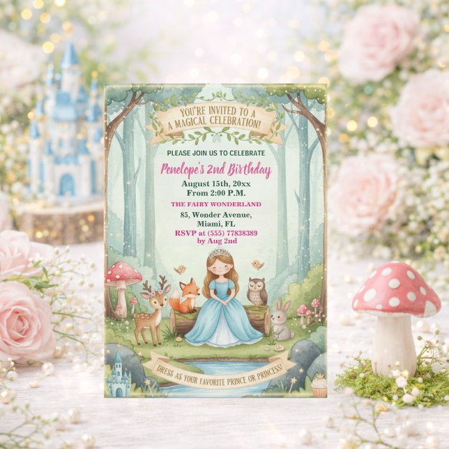Invitación Fiesta de cumpleaños número 2 de Princesa con Anim (Subido por el creador)