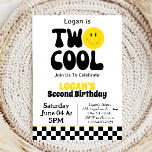 Invitación Fiesta de cumpleaños número 2 de Two Cool Boy