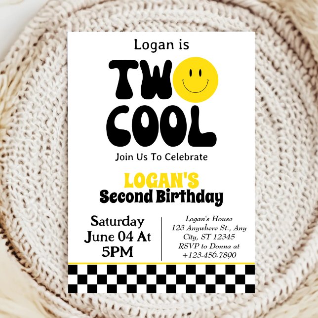 Invitación Fiesta de cumpleaños número 2 de Two Cool Boy (Subido por el creador)