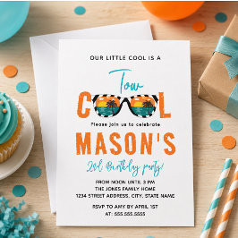 Invitación Fiesta de cumpleaños número 2 de Two Cool Boy
