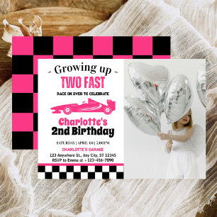 Invitación Fiesta de cumpleaños número 2 de Two Fast Girl