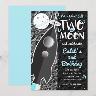 Invitación Fiesta de Cumpleaños número 2 del Cohete Espacial 