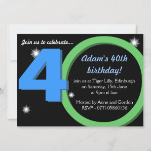 Invitación Fiesta de cumpleaños número 30° 40° entre los homb