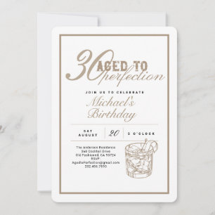 Invitación Fiesta de cumpleaños número 30 'Aged to Perfection